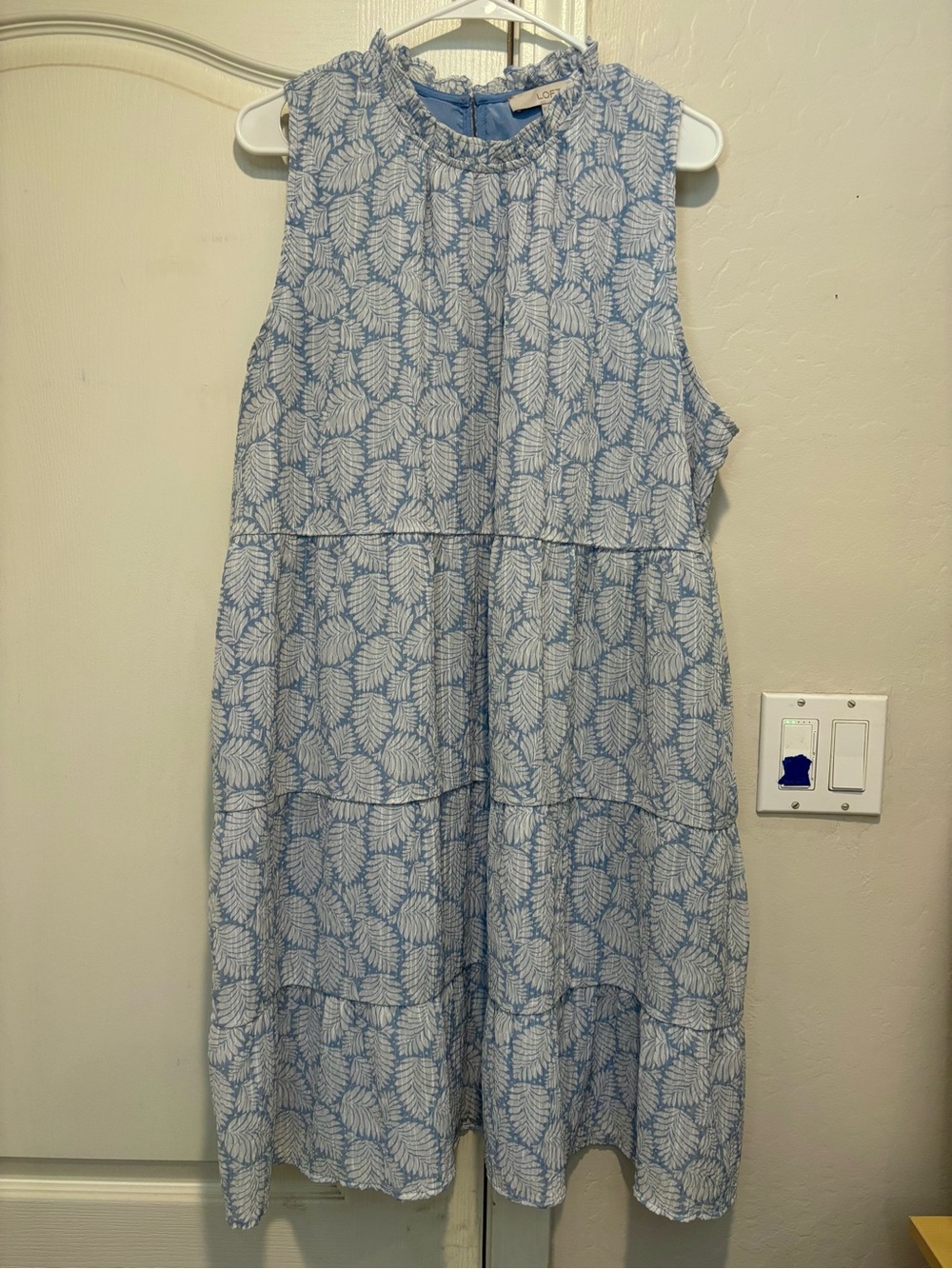 LOFT Blue White Dress XXLP - Picture 3 of 5